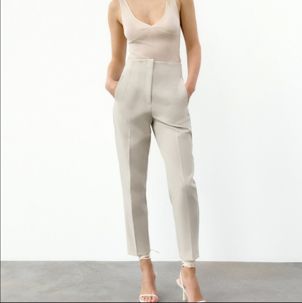 Zara high waisted trouser pant